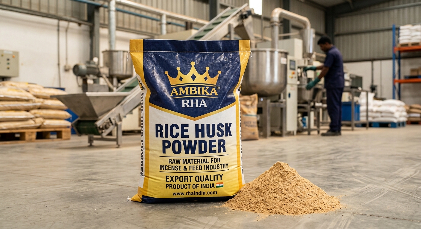 How a Consistent Rice Husk Powder Grind Improves Your Incense and Feed Production - Ambika Biotech RHA India