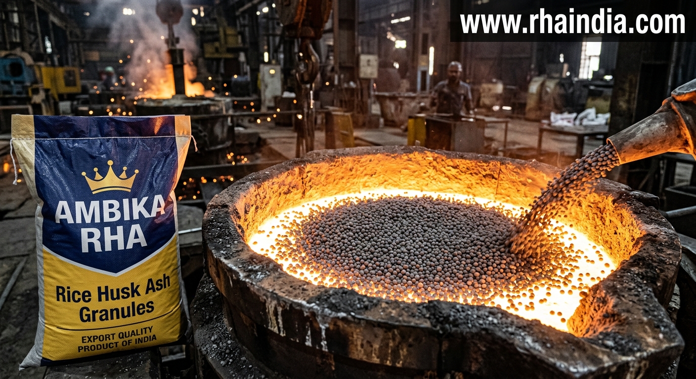 How to Reduce Radiation Heat Loss in Steel Ladles with Rice Husk Ash Granules - Ambika Biotech RHA India