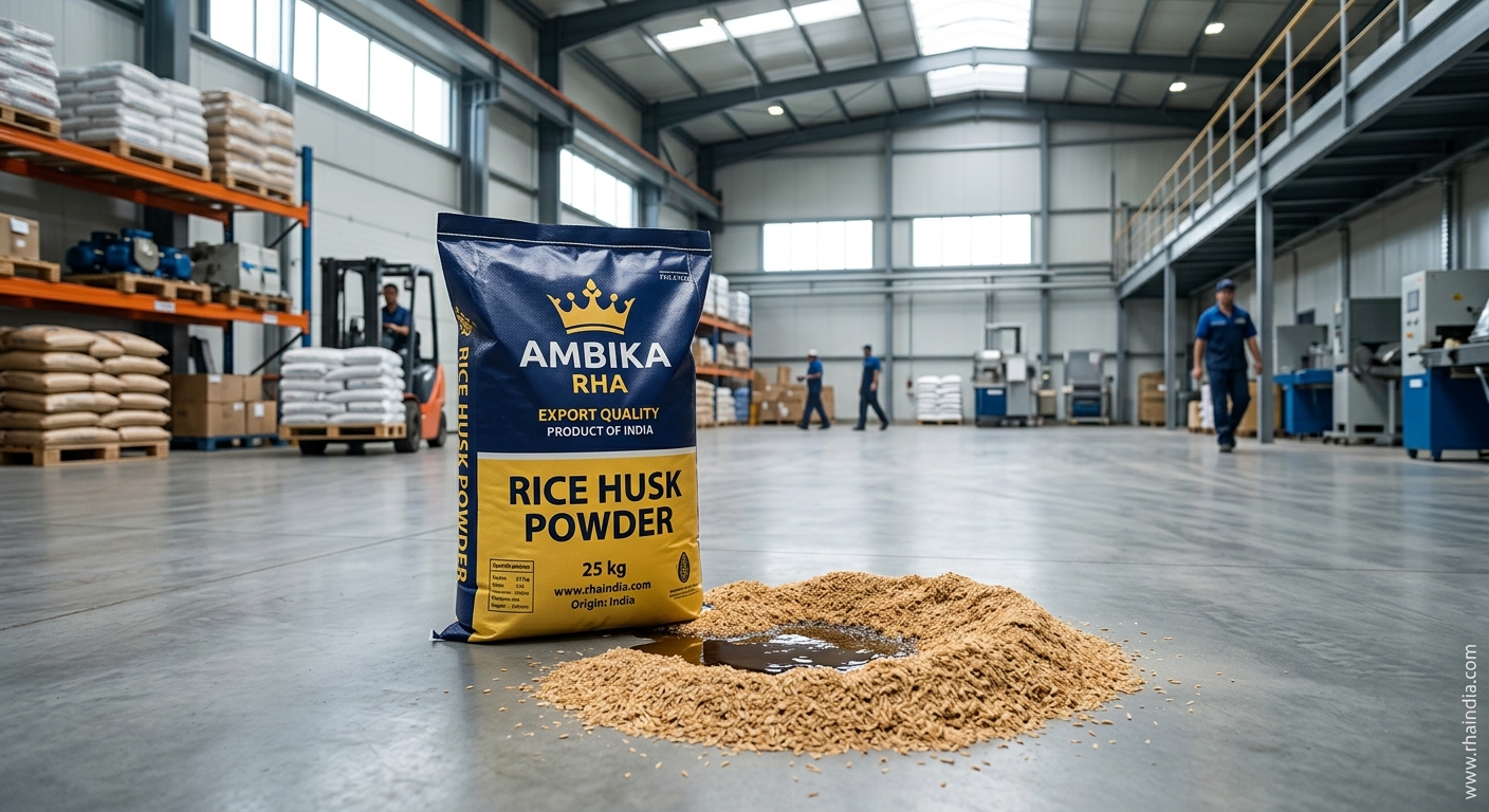 How to Use Rice Husk Powder as an Eco-Friendly Industrial Oil Absorbent - Ambika Biotech RHA India