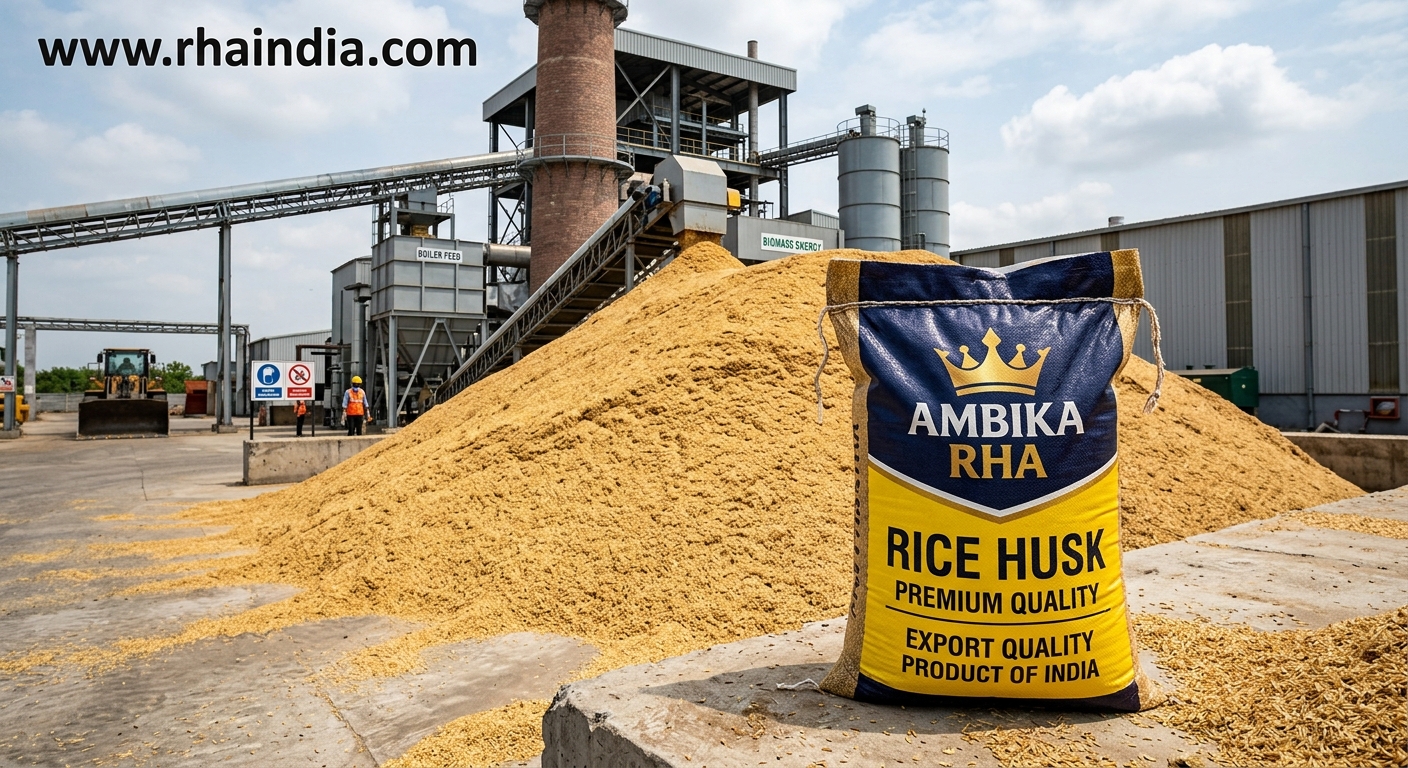 Raw Rice Husk: The Smart Biomass Fuel for Industrial Boilers - Ambika Biotech RHA India