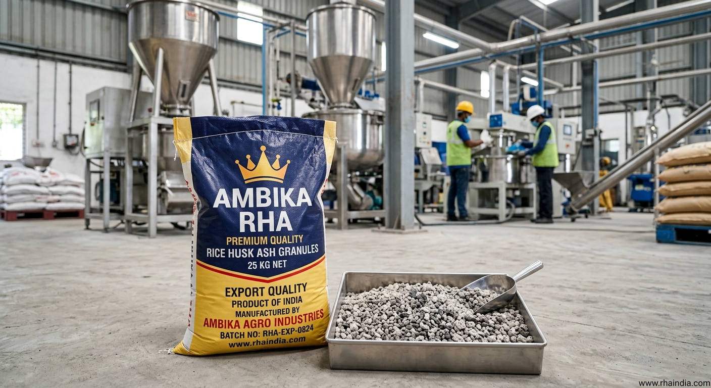 Why Refractory Plants Choose Rice Husk Ash Granules for Clean Silica Sourcing - Ambika Biotech RHA India