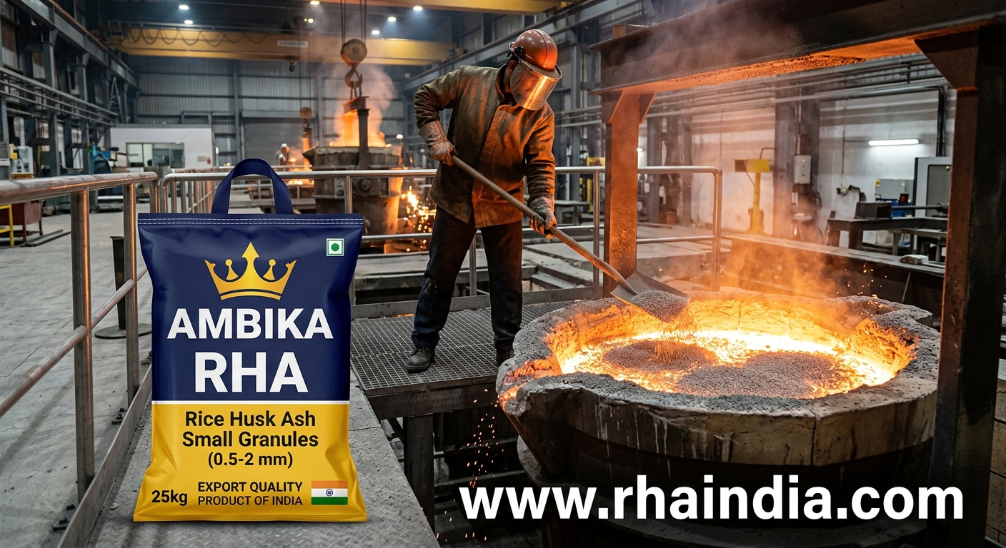 Why Small Granule Rice Husk Ash is Ideal for Steel Ladle Insulation - Ambika Biotech RHA India